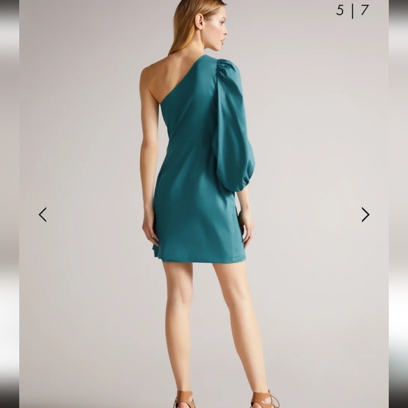 Ted Baker London Lauica Linen One Shoulder Mini Dress - Picture 4 of 12